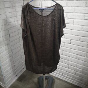 Michel Studio Collection Ladies Brown Sleeveless Shimmery Tunic